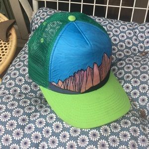 Mountainscape truckers hat